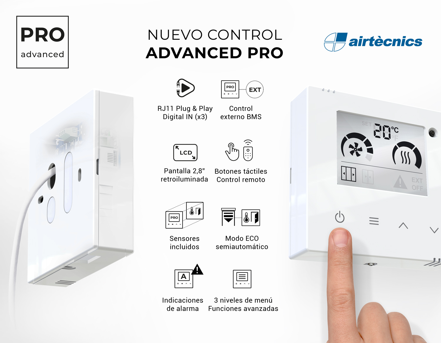 Nuevo control Advanced Pro 100% diseñado en Airtècnics